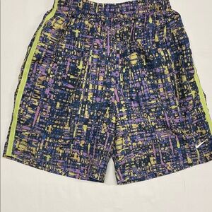 Nike Kids Patterned Shorts - Purple, Yellow, Black